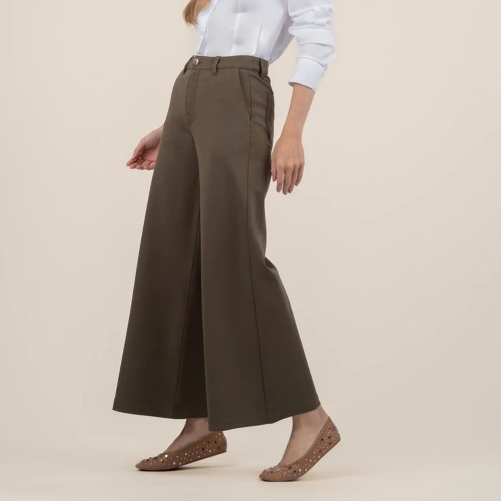 Kut From The Kloth | Olive Green Meg Wide Leg Pants - Picture 2 of 11